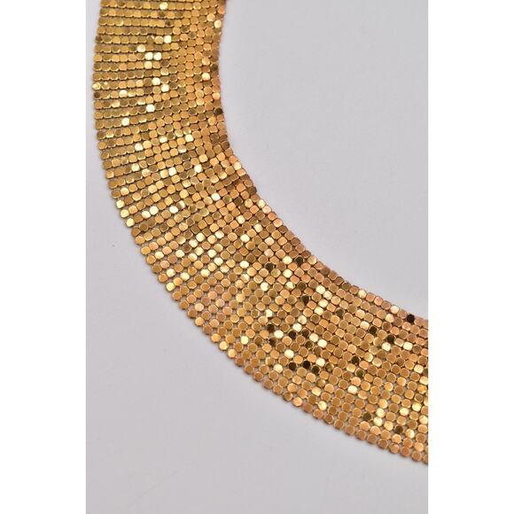 Vintage Chainmail Mesh Belt Gold Tone Chain Chunky Metallic Thick 31"-41" 1980s - Picture 3 of 12